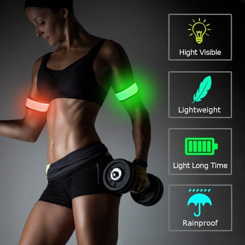 LOBKIN LED Safety Bracelets - Reflective Slap Armband for Kids | Night Walking & Running Light