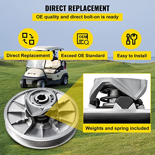 Golf Cart High Torque Driven Clutch 8x8x3.8 Inches Silver Replacement