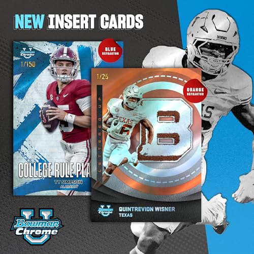 2025 Bowman U Chrome Football Mega Box - Factory Sealed College Trading Cards
