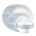 Corelle Vitrelle 18-Piece Dinnerware Set for 6 Indigo Speckle - Chip Resistant Lightweight Plates & Bowls