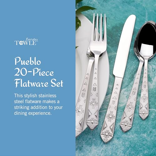 Towle Pueblo 20-Piece Flatware Set - Service for 4, Southwest Design