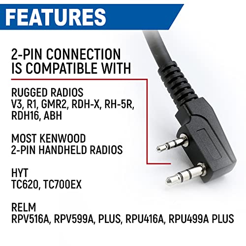 Waterproof Handheld Microphone for Two-Way Radios - Rugged Radios