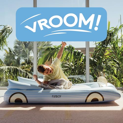 FUNBOY Kids Blue Inflatable Travel Bed & Mattress Twin - Sleepover Ready
