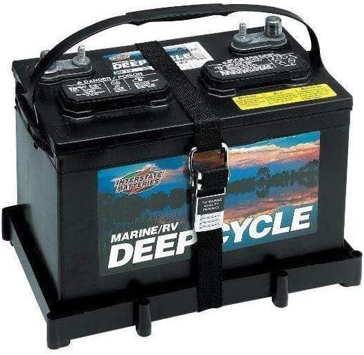 T-H Marine Battery Holder Tray - Durable Stainless Steel Buckle for 31 Series Batteries | Corrosion Resistant & Easy Installation