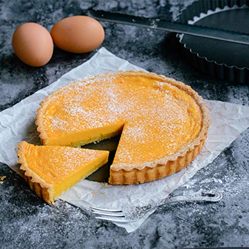 11 & 9 Inch Round Tart Pans with 2Pcs 4'' Mini Pans. Removable