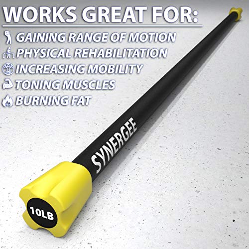 Weighted Workout Bar Set - 48 Inch Exercise Strength Training Bars for Home & Gym