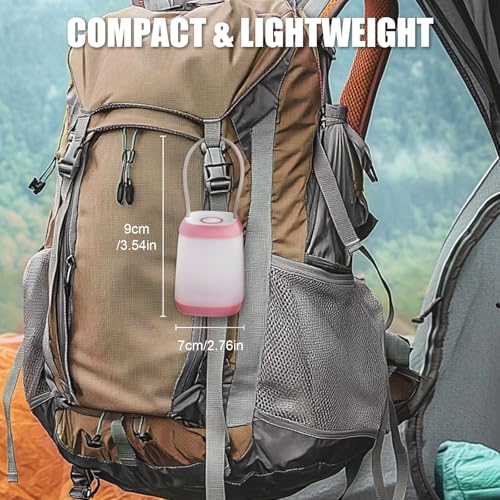 Portable LED Camping Lantern 2 Pack Water-Resistant Emergency Lights with 3 Modes