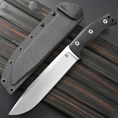 Sitivien ST12 Plus Fixed Blade Knife with Sleipner Steel & G10 Handle - Silver