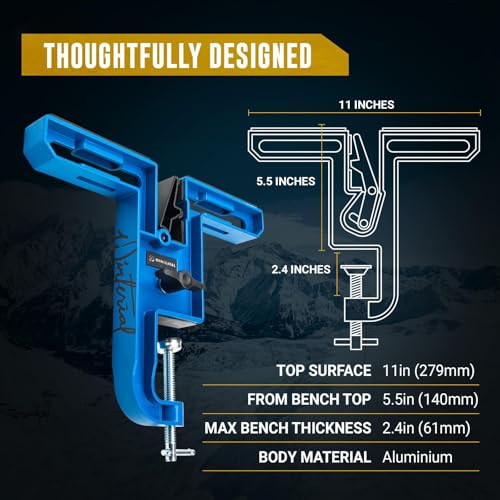Winterial Snowboard and Ski Vise Set of Two - Adjustable Non-Slip Tuning & Repair Clamps
