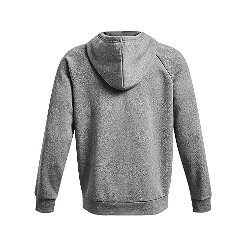 Under Armour Men's Rival Fleece Full Zip Hoodie Castlerock Light Heather Large