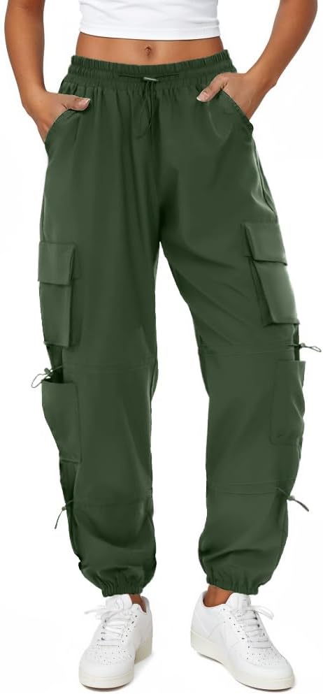 Skiennix Women's Cargo Pants - Lightweight, Quick-Dry, Water-Resistant Hiking Joggers with Pockets