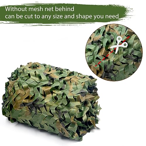Yeacool Woodland Camo Netting 19.7ft x 19.7ft Bulk Camouflage Net for Hunting & Camping