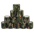 Dark Green Camouflage Self-Adherent Bandage Wrap 12 Rolls for Hunting & Shooting