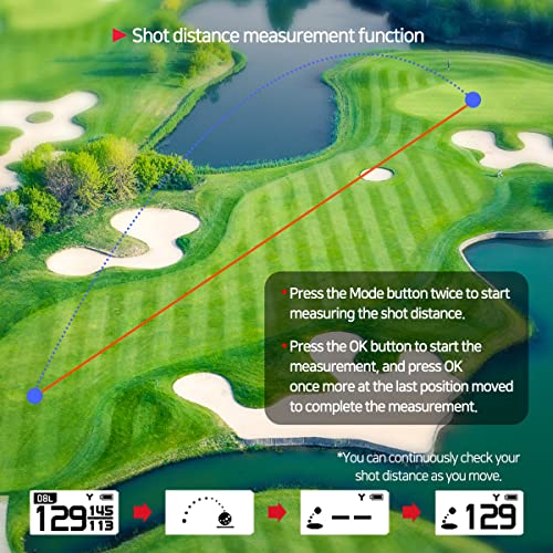 Golf GPS Rangefinder with Voice Guidance, Clip-On Hat Mount, 18H Battery, Preloaded 40,000 Courses