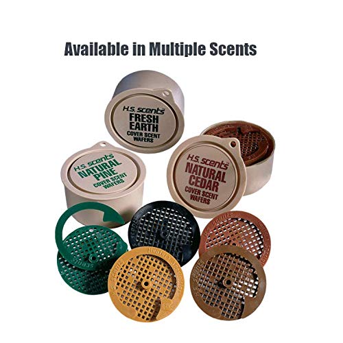 Fresh Earth 6-Pack Scent Wafers for Hunting - Long Lasting Cover Scent, 3 Safety Pins Included