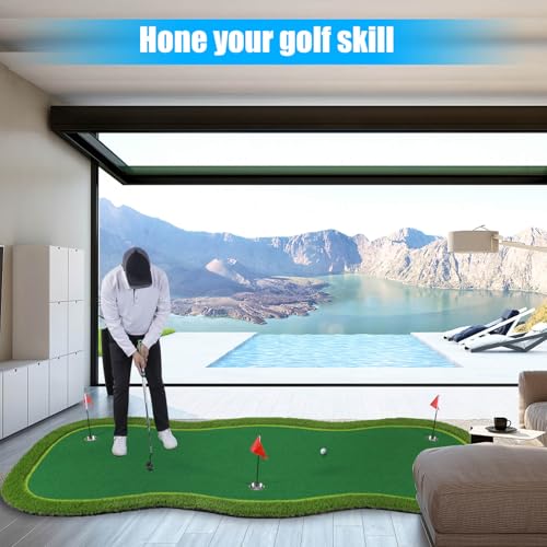 BOBURN 5x12ft Golf Putting Green Mat - Indoor/Outdoor Practice Training Surface