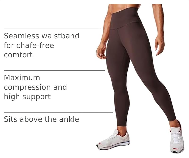 CRZ YOGA Hugged Feeling Leggings 25" - Medium, Hot Fudge Brown