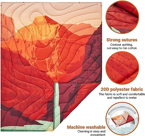 KingCamp Camping Blanket - Lightweight 79x57in Waterproof Travel Quilt