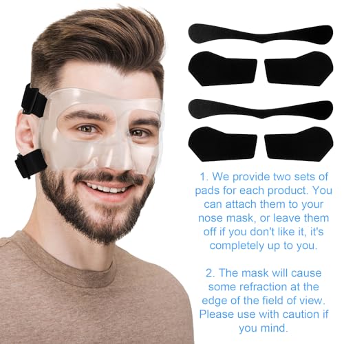 Nose Guard for Broken Nose - Adjustable Face Shield Mask with Pads - Nasal Mask