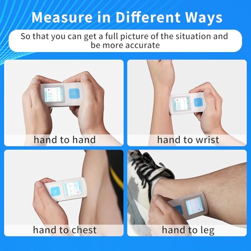Portable ECG Heart Rate Monitor Device with LCD Screen and Data Storage