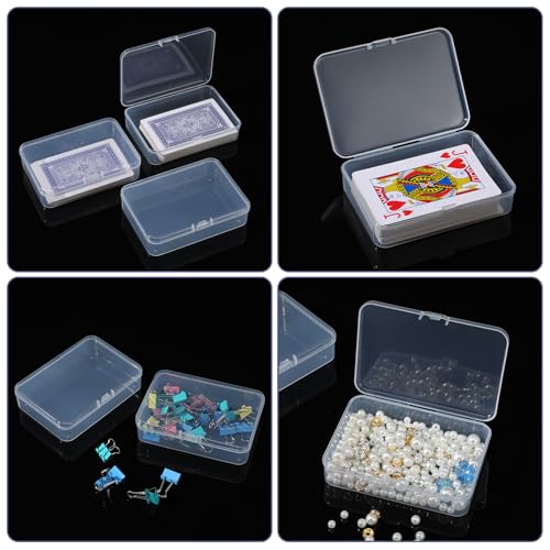 36pcs Plastic Playing Card Boxes - Transparent Clip-On Trading Card Storage