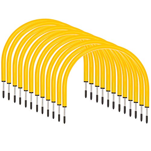 Soccer Passing Arc Set - 12 Durable Training Arcs with Stakes & Carry Bag for Accuracy & Skills