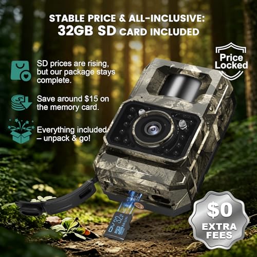 MAXDONE 2-Pack Solar Trail Camera 4K WiFi Night Vision GameCam PH960W