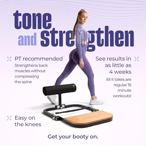 BootySprout Hip Thrust Machine for Glute Training - Classic Black, 45-135 lbs Resistance