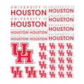 Houston Cougars Vinyl Sticker Sheet - 8.5 x 11 Inches College Fan Decal