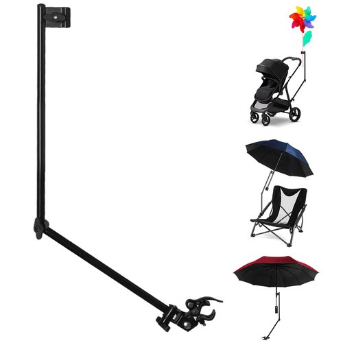 HOBVO Adjustable Golf Umbrella Universal Clamp for Golf Cart,Beach Chair,Stroller,Bleacher,Patio,Fishing (Rod only)