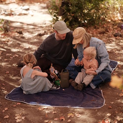 Travel Blanket Gravel Layover Blue - Ultra-Light Compact Outdoor Blanket for Camping & Flights