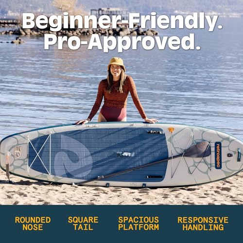 Retrospec Weekender Plus 10' Inflatable Stand Up Paddleboard Bundle with Carrying Case & Accessories - River Ripple Edition