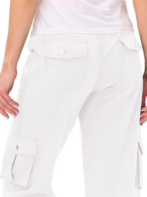 MoFiz Women's Capris - Lightweight Casual Pants with Pockets | Loose Fit Cargo Design for Hiking
