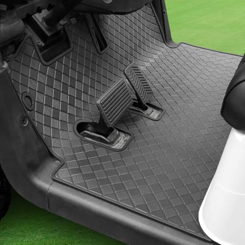 Cartalia Black Trim Golf Cart Floor Mat for EZGO RXV (2008-2022) & 2Five (2009+)