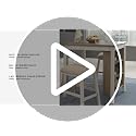 Whitewash 3-Piece Counter Height Dining Table Set with Bar Stools