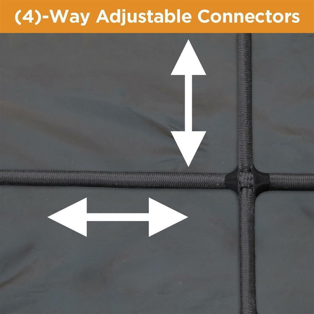 Rightline Gear Weatherproof Truck Bed Cargo Net - Built-In Tarp, 8.8' x 10' Size