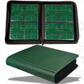 Green Toploader Card Binder with 4 Pockets Holds 128 3x4 Rigid Cards PU Leather