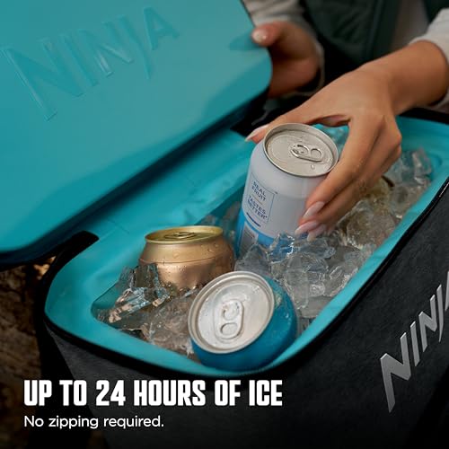 Ninja FrostVault Go Soft Backpack Cooler - Charcoal Gray, 24 Can Variation