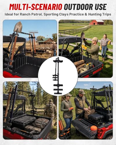 Universal UTV Gun Rack for Cargo Bed - Hunting & Outdoor Gear Storage