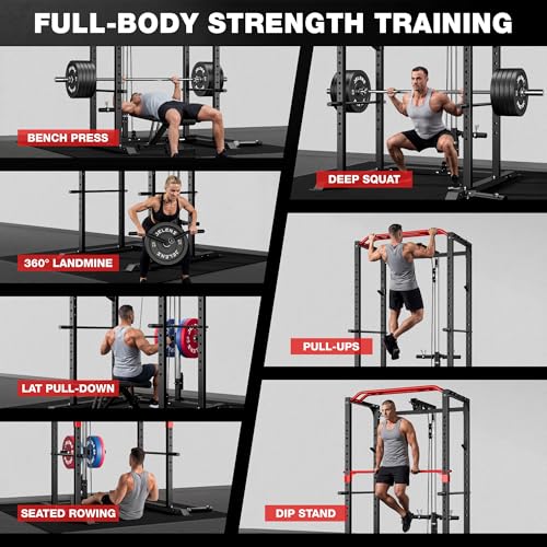 JELENS S11 Power Cage with 2000LB Capacity and Multi-Function Home Gym Rack