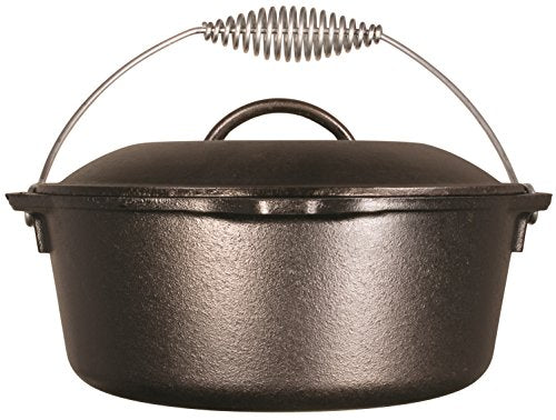 Lodge 5 Quart Pre-Seasoned Cast Iron Dutch Oven with Bail Handle