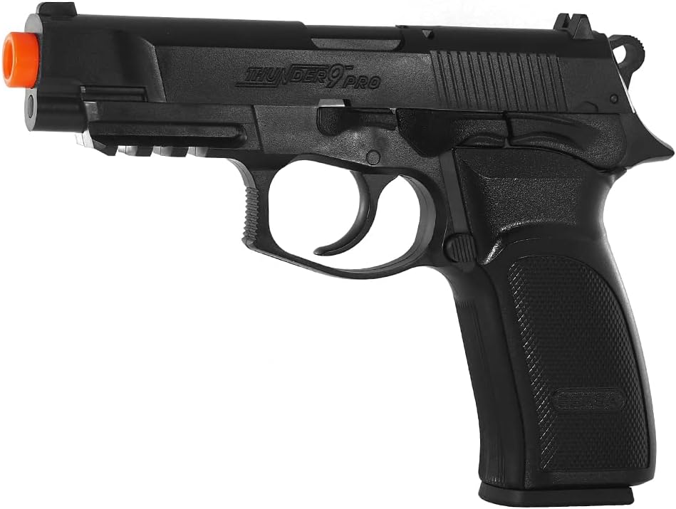 ASG BERSA Thunder 9 Pro CO2 Airsoft Pistol - Black 6mm Semi-Automatic with Picatinny Rail & 19-Round Magazine