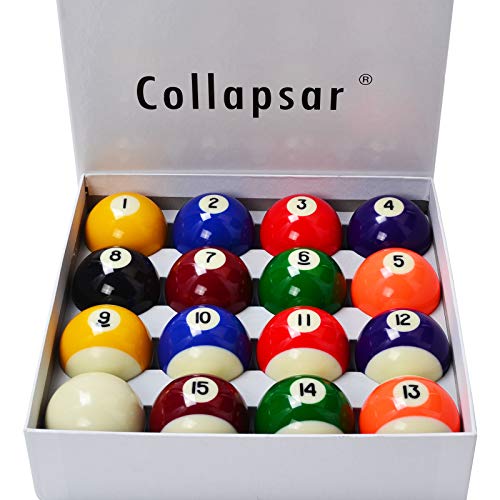 Collapsar Deluxe 2-1/4 Inch Billiard Pool Balls Set - Marble-Swirl Design