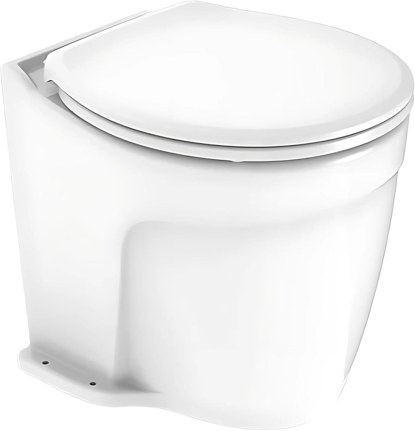 SEAFLO 12V Deluxe Electric Marine Toilet - Ceramic Bowl with Soft Close Seat & Built-In Macerator | Quiet Freshwater Flush, 4-Year Warranty