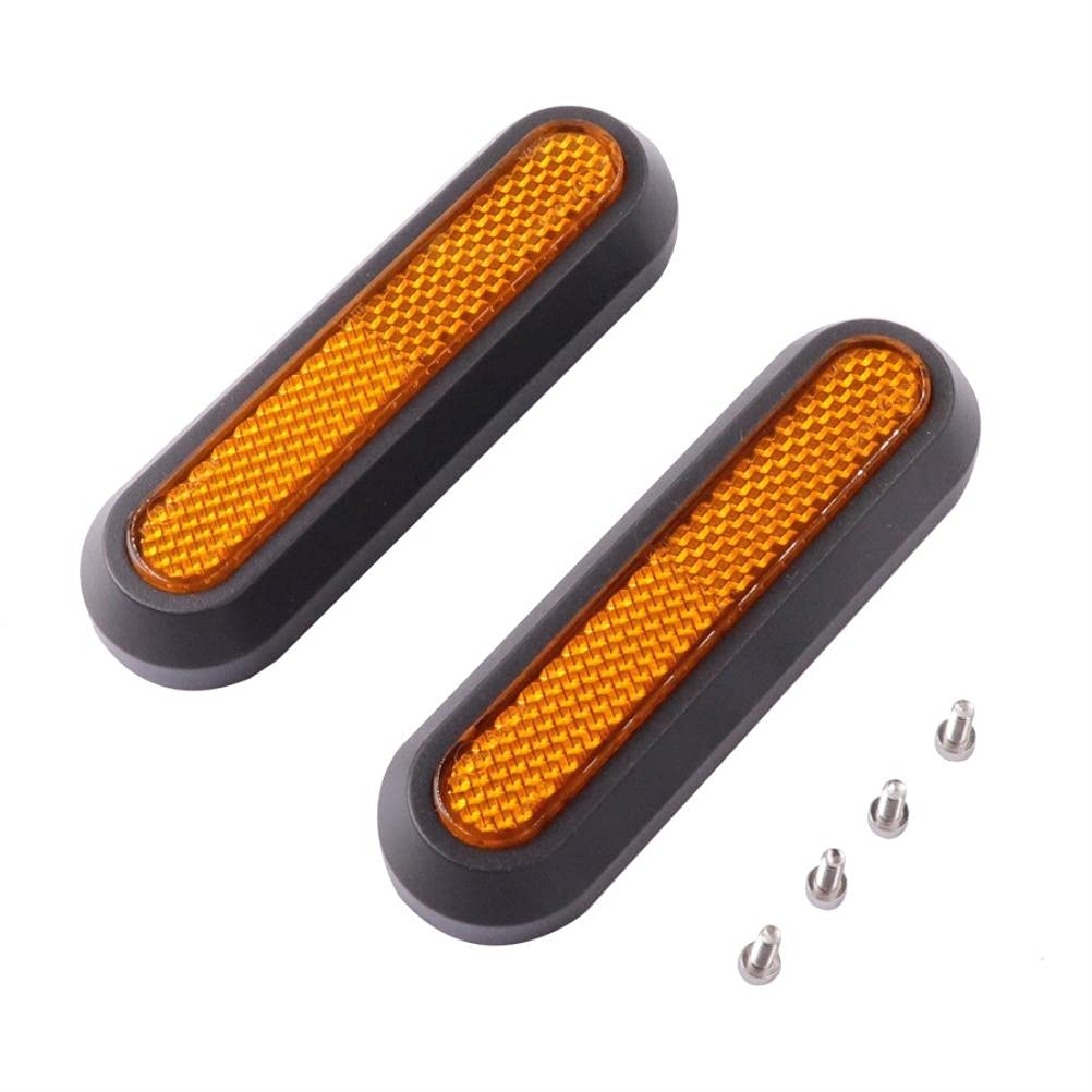 spier Set of 4 Scooter Replacement Parts Scooter Side Covers with Rear Reflector Made of Plastic, Reflective Rear Wheel Covers Compatible with Xiaomi M365 /Pro/Pro 2/1S/Scooter 3 Electric Scooter