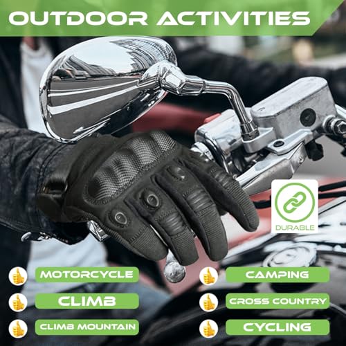 Small Black Motorcycle Gloves for Men & Women Touchscreen Racing & Off-Road Gear