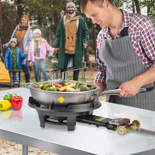 ARC 13-Inch Cast Iron Propane Burner Without Stand - 80,000 BTU Gas Stove