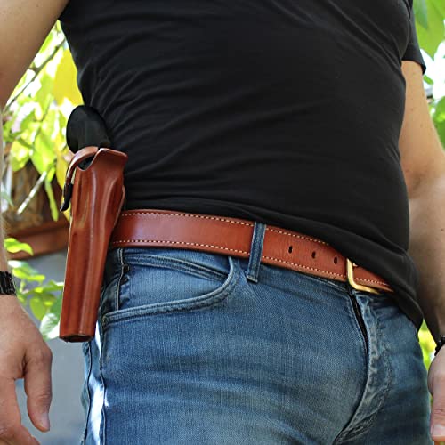 MASC Leather Revolver Holster for Uberti 1873 .45 Colt 5.5-inch, Right Hand, Brown