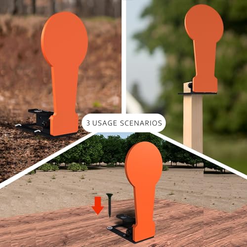 2 Pcs AR500 Steel Shooting Targets Auto Reset 12.8'' Popper Plates for Range
