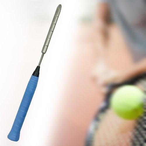 DYNWAVE Badminton Trainer Badminton Racket Swing Trainer Pole Practical Stainless Steel Weight Block Rod Badminton Training Racket for